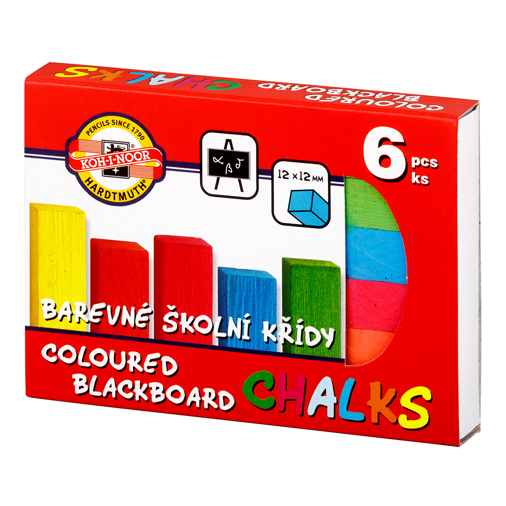 souprava křídy školní barevné 6 #18294