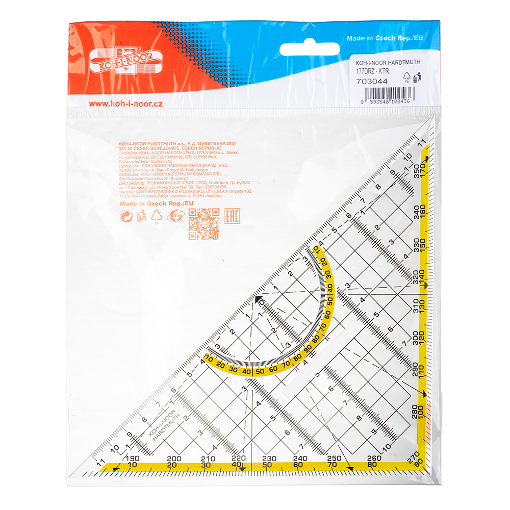 trojúhelník 45/177 s držákem 703044 transparentní #20118