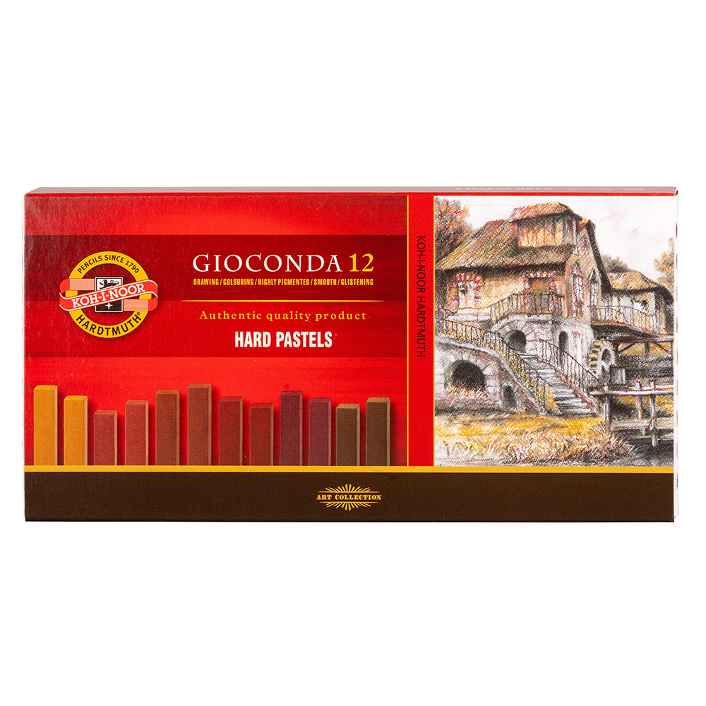 souprava pastelů tvrdých uměleckých 8122 hnědé #31779