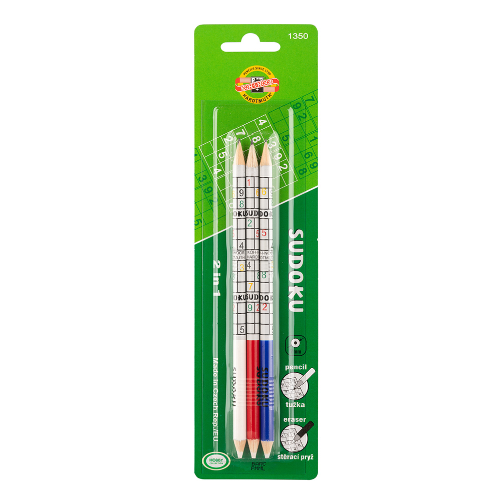 tužka grafitová s gumou K7 1350 SUDOKU 3ks #60826