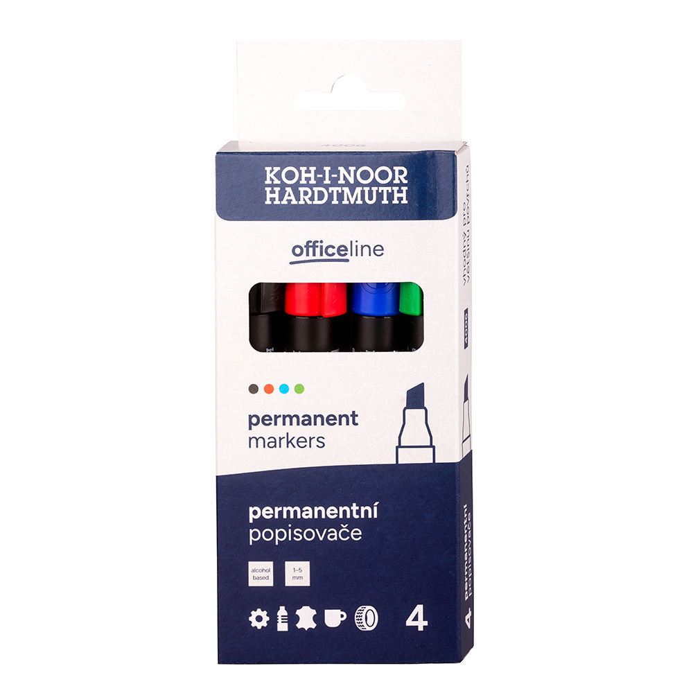 souprava permanantních popisovačů 4006 4 plochý #164163