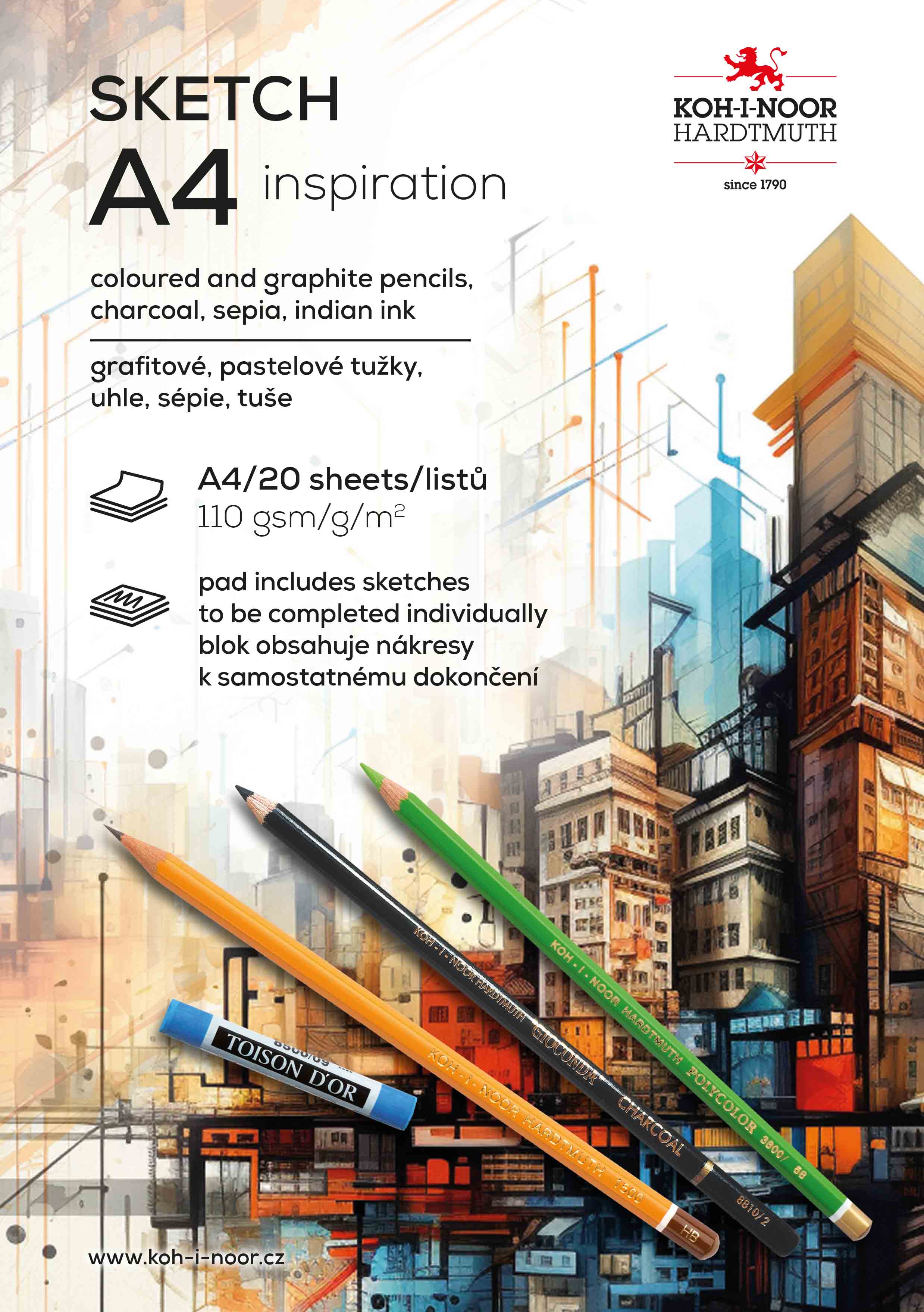 blok SKETCH A4 předtištěný #165466