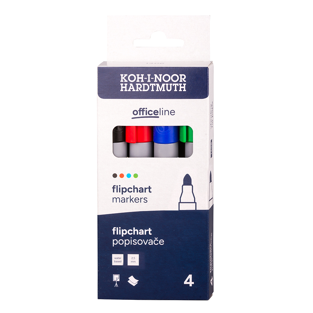souprava značkovačů Flipchart 1405 4 kulatý #165482