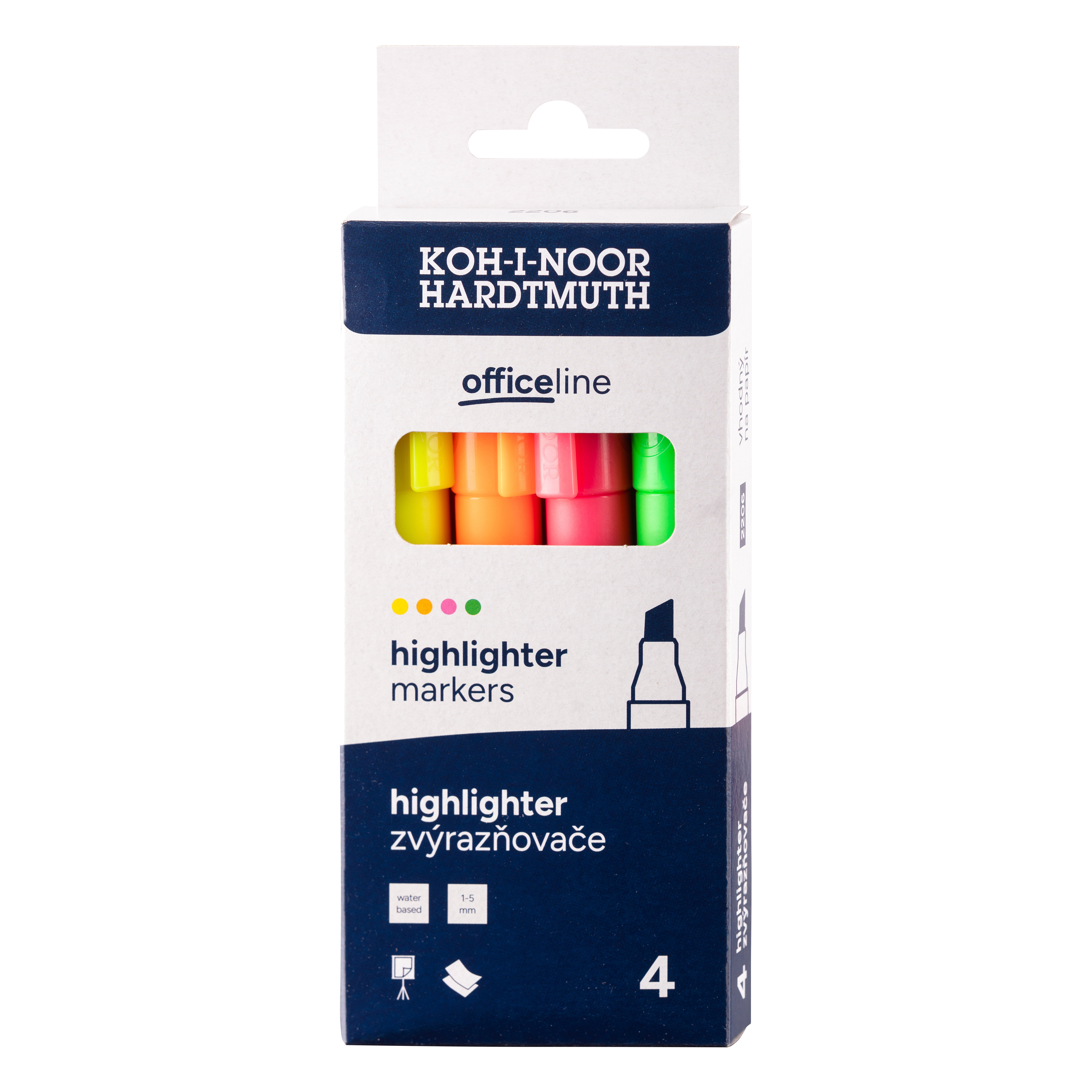 166062-772206jd07ks souprava zvýrazňovačů 2206 4 plochý #166062