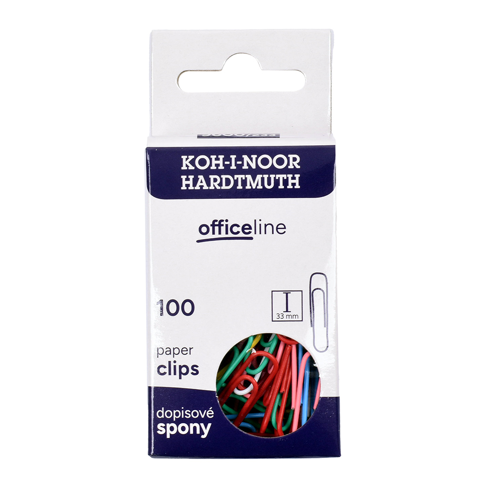 sponky dopisové 33mm barevné #50249